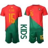 Portugal Rafael Leao #15 Replika babykläder Hemmaställ Barn VM 2022 Kortärmad (+ korta byxor)